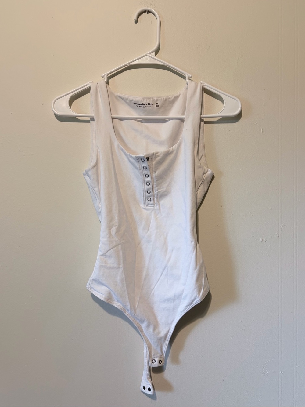 Abercrombie & Fitch White Kids One-Piece Bodysuit with Snap Crotch